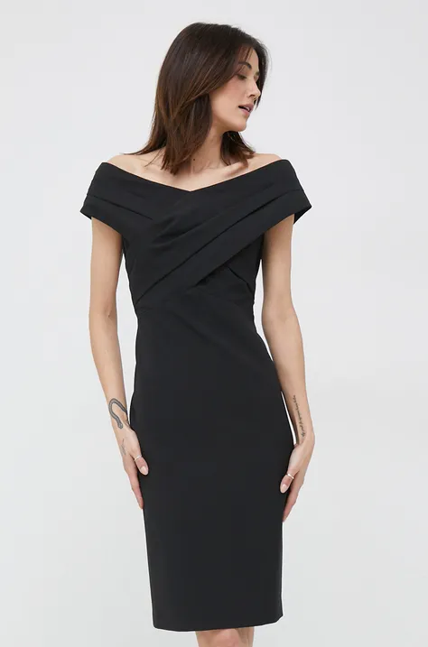 Lauren Ralph Lauren rochie culoarea negru, mini, drept