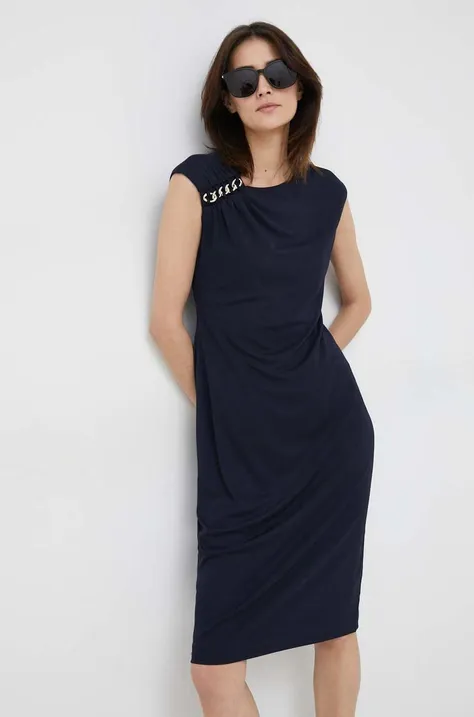 Платье Lauren Ralph Lauren цвет синий mini облегающее