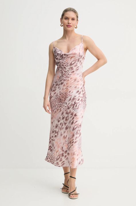Šaty Guess růžová barva, maxi