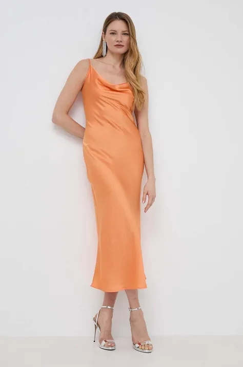 Платье Guess цвет оранжевый maxi прямая