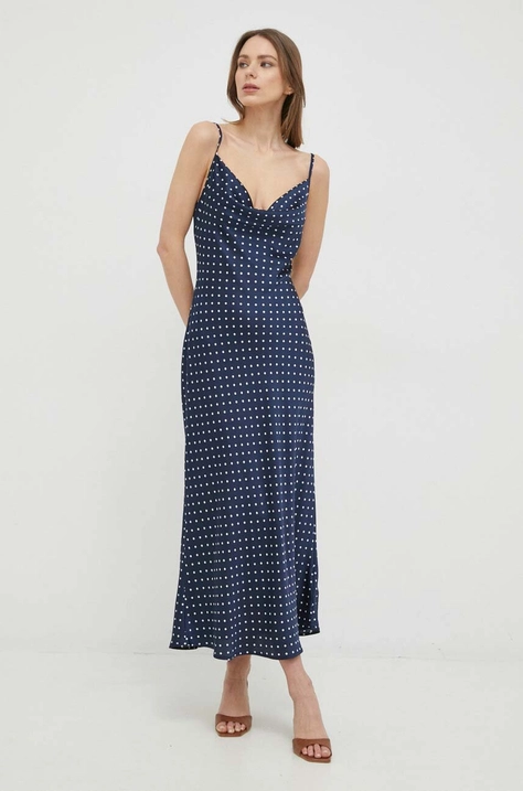 Guess rochie culoarea albastru marin, maxi, drept