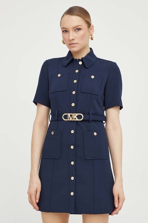 MICHAEL Michael Kors rochie culoarea bleumarin, mini, dreaptă