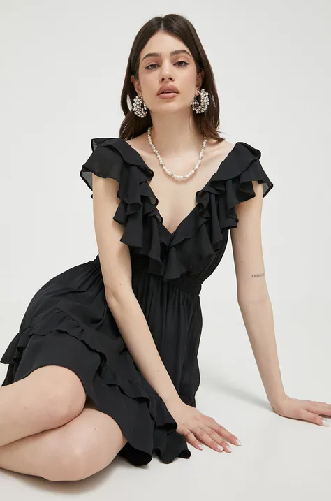 Šaty Abercrombie & Fitch černá barva, mini