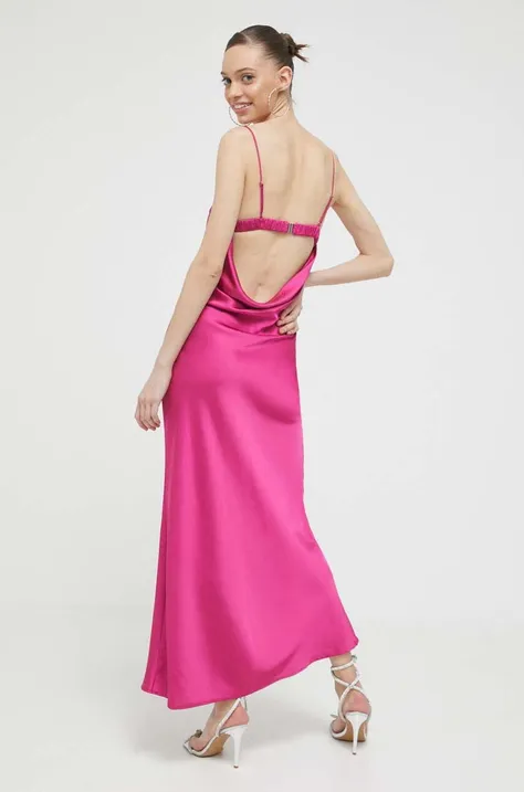 Φόρεμα Abercrombie & Fitch χρώμα: ροζ