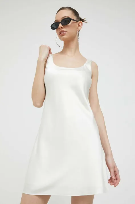 Abercrombie & Fitch sukienka kolor beżowy mini prosta