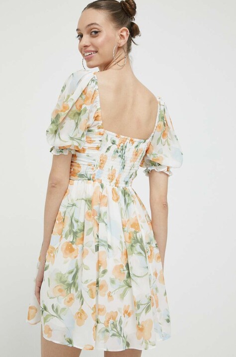 Šaty Abercrombie & Fitch oranžová barva, mini