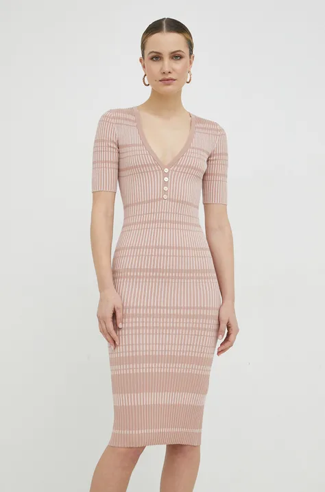 Сукня Elisabetta Franchi колір рожевий mini облягаюча