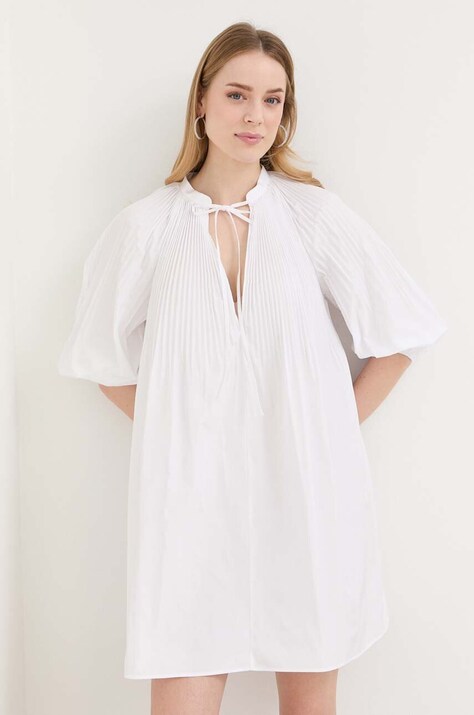 Red Valentino rochie culoarea alb, mini, oversize