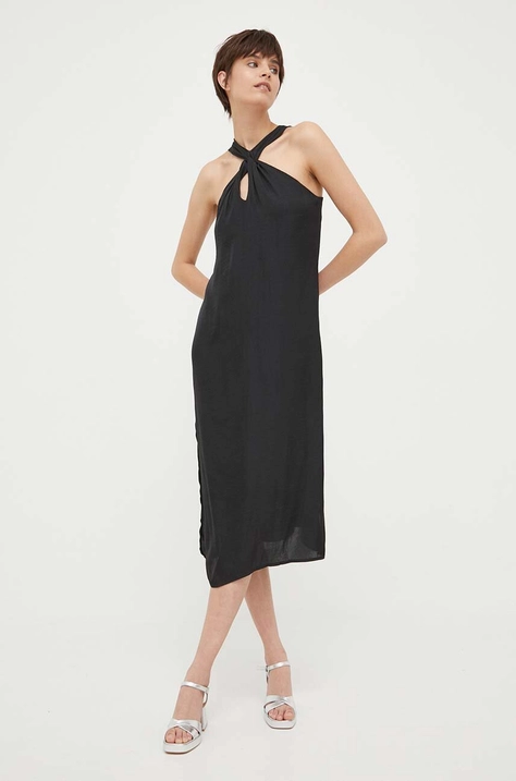 Pepe Jeans rochie CASEY culoarea negru, mini, drept