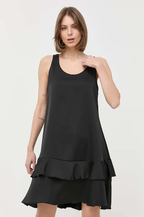 Haljina Liu Jo boja: crna, mini, širi se prema dolje