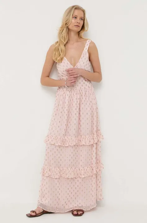 Платье Twinset цвет розовый maxi расклешённое