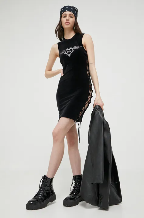 Juicy Couture rochie culoarea negru, mini, mulata