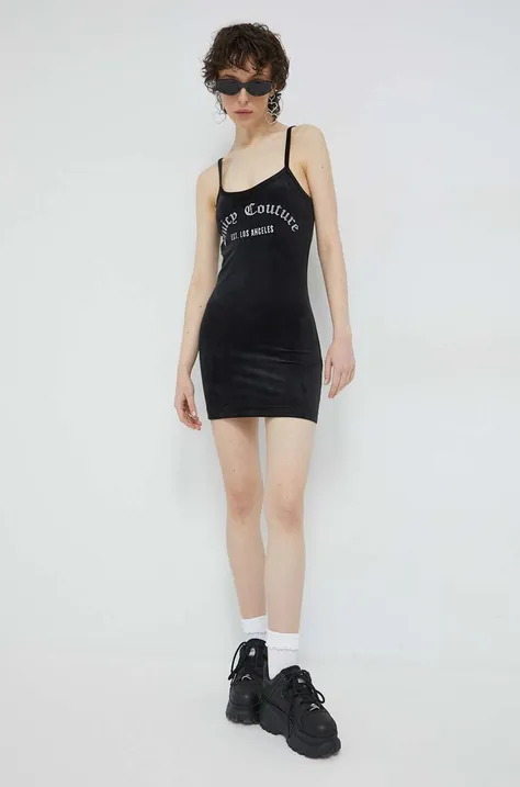 Juicy Couture sukienka Arched kolor czarny mini dopasowana
