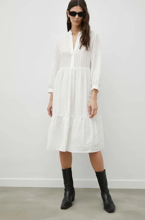 Drykorn sukienka Sorcha kolor biały mini oversize