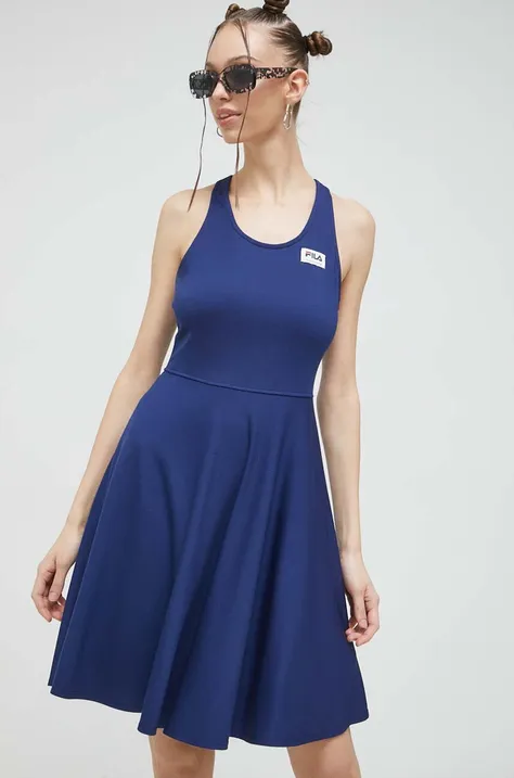 Платье Fila цвет синий mini расклешённое