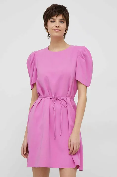 Φόρεμα United Colors of Benetton χρώμα: ροζ