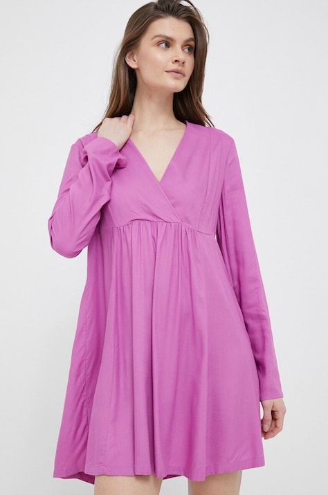 United Colors of Benetton rochie culoarea violet, mini, evazată