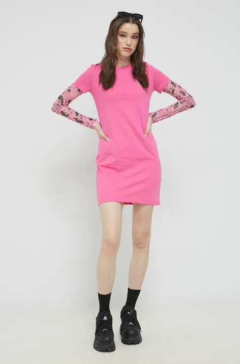 Chiara Ferragni sukienka bawełniana Tennis Club kolor różowy mini prosta
