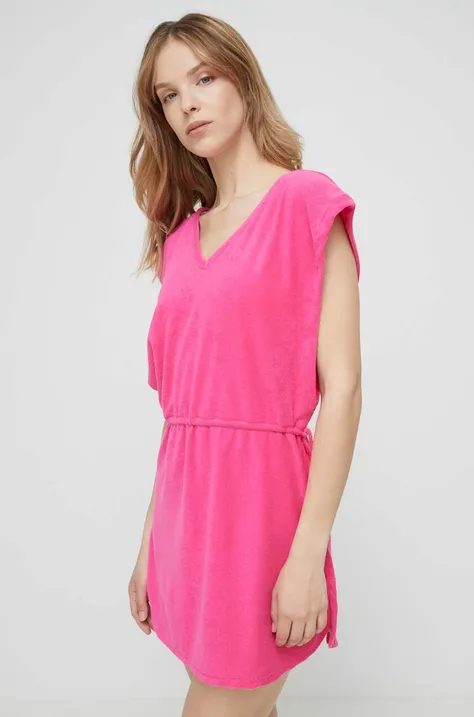 Φόρεμα παραλίας United Colors of Benetton χρώμα: ροζ