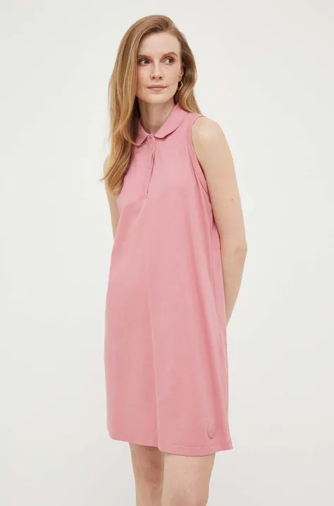 Bavlněné šaty Colmar růžová barva, mini