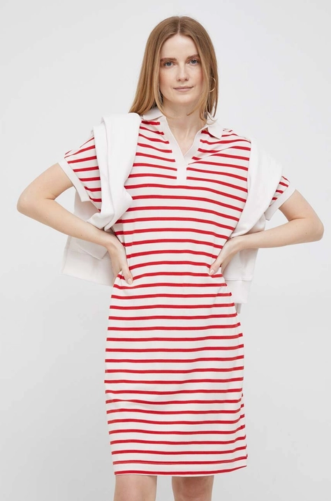 Tommy Hilfiger rochie culoarea bej, mini, oversize