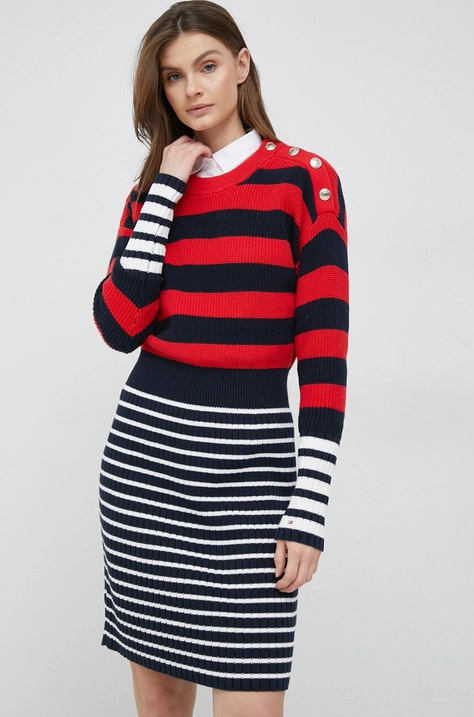 Платье Tommy Hilfiger цвет синий mini облегающее