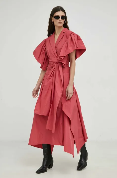 MMC STUDIO sukienka Ilo kolor różowy maxi oversize