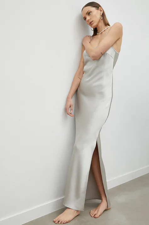 Сукня Samsoe Samsoe колір срібний maxi пряма