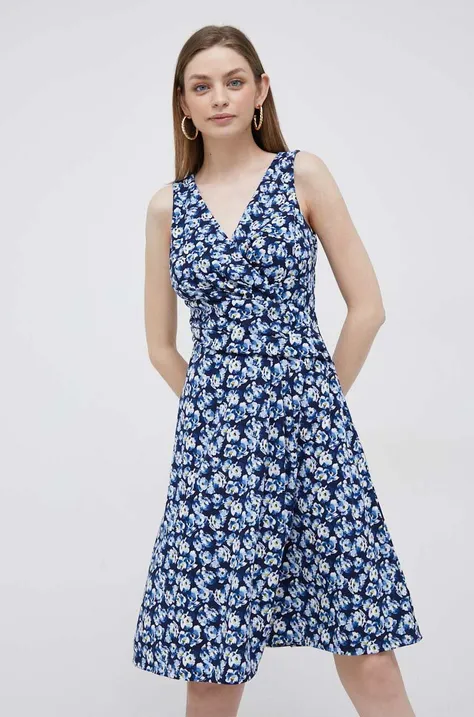 Платье Lauren Ralph Lauren цвет синий mini прямое