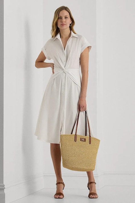 Lauren Ralph Lauren ruha fehér, midi, harang alakú