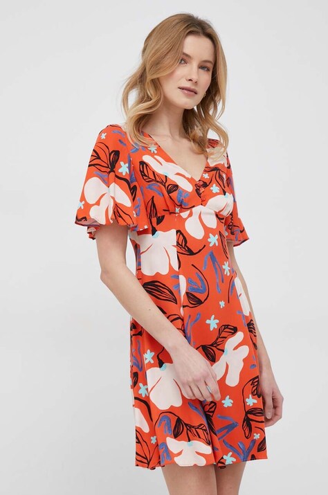 PS Paul Smith rochie culoarea portocaliu, mini, evazată