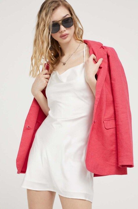 Hollister Co. rochie culoarea alb, mini, evazată