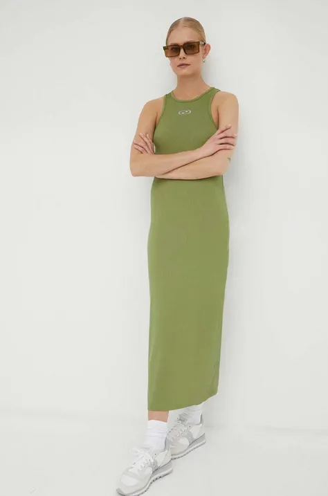Сукня Résumé колір зелений midi облягаюча