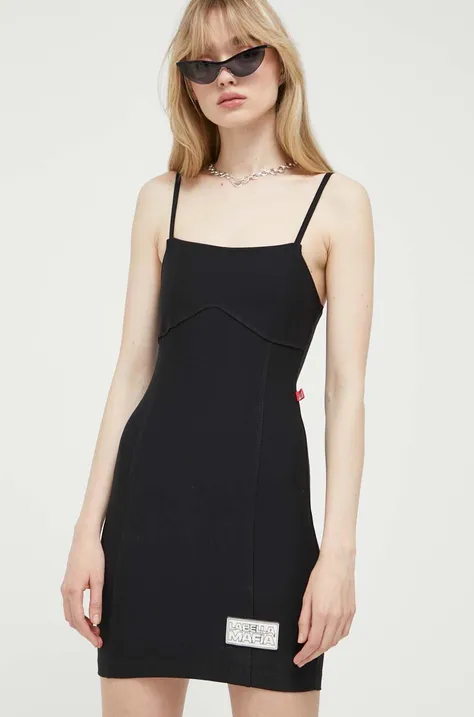 Сукня LaBellaMafia колір чорний mini облягаюча