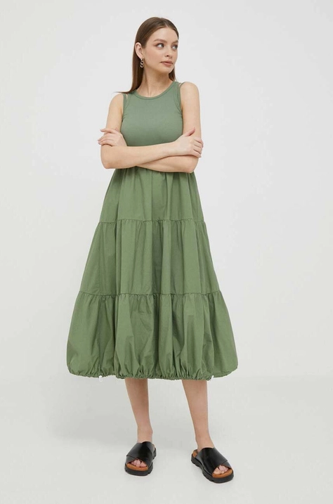 Deha rochie culoarea verde, midi, evazati