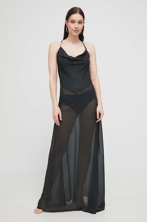 Платье Trussardi цвет чёрный maxi расклешённое