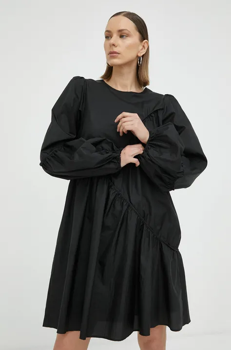 Šaty Gestuz HeslaGZ čierna farba, mini, oversize