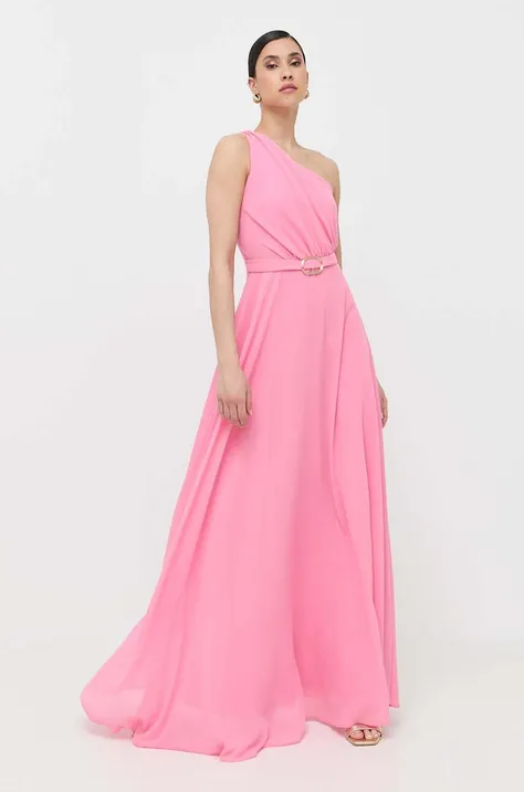 Šaty Morgan růžová barva, maxi