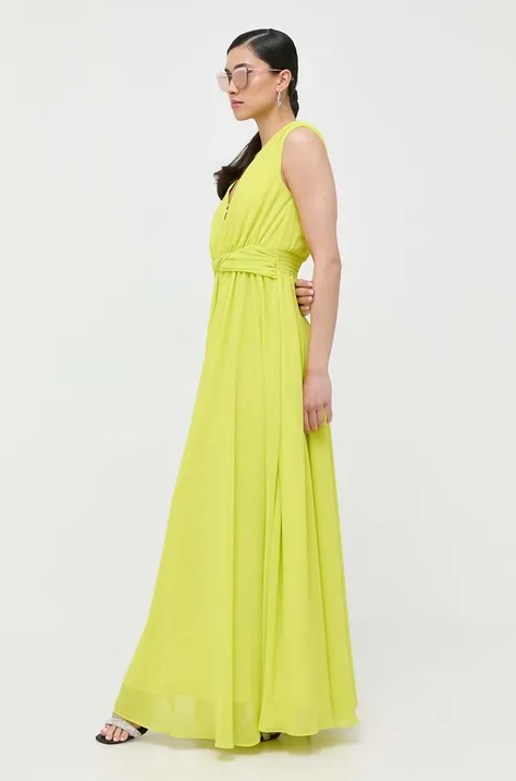Платье Morgan цвет зелёный maxi расклешённое