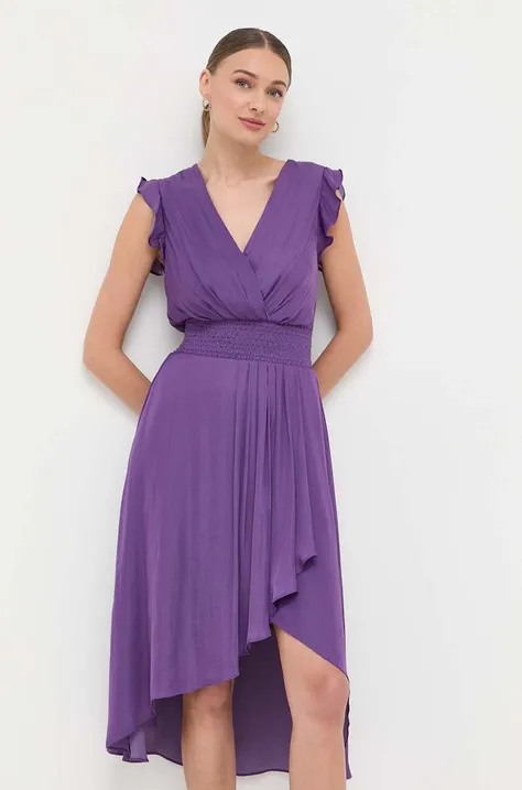 Сукня Morgan колір фіолетовий midi розкльошена
