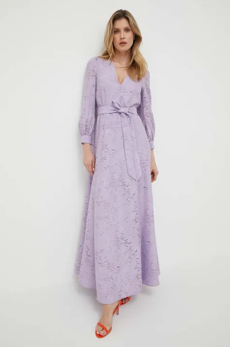 Obleka Ivy Oak vijolična barva