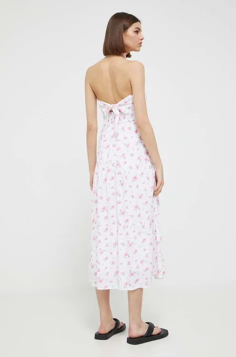 Hollister Co. ruha rózsaszín, midi, harang alakú