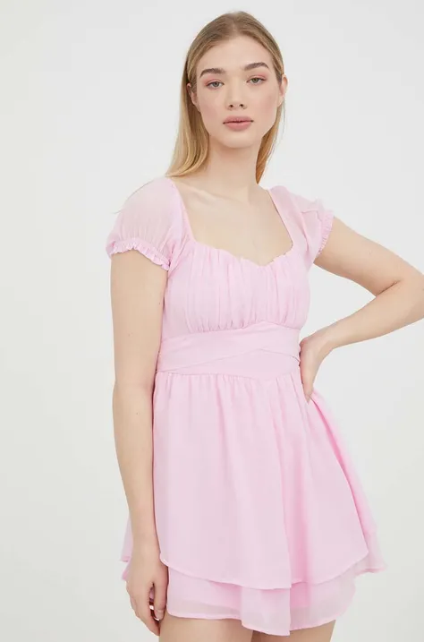 Ολόσωμη φόρμα Hollister Co. χρώμα: ροζ