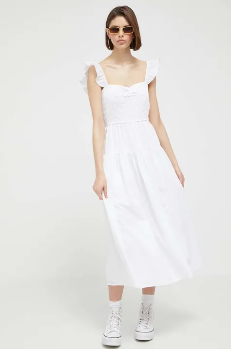 Φόρεμα Abercrombie & Fitch χρώμα: άσπρο
