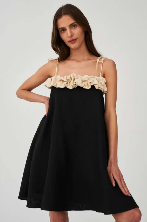 Šaty Undress Code Bambina čierna farba, mini, oversize