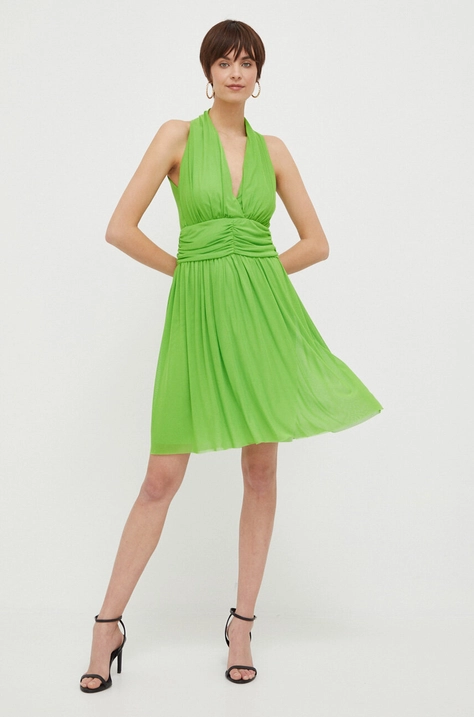 Artigli rochie culoarea verde, mini, evazati