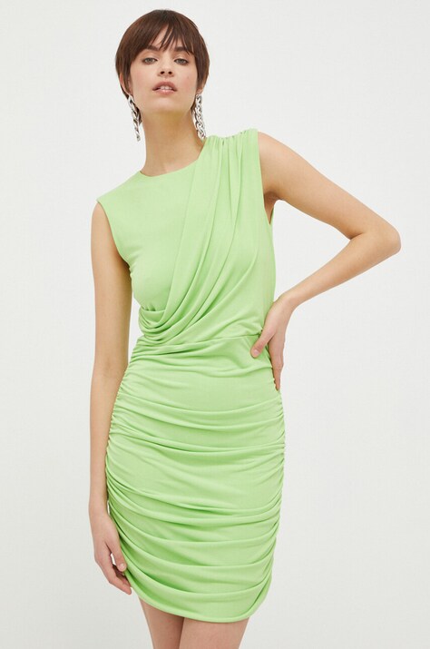 Artigli rochie culoarea verde, mini, mulată