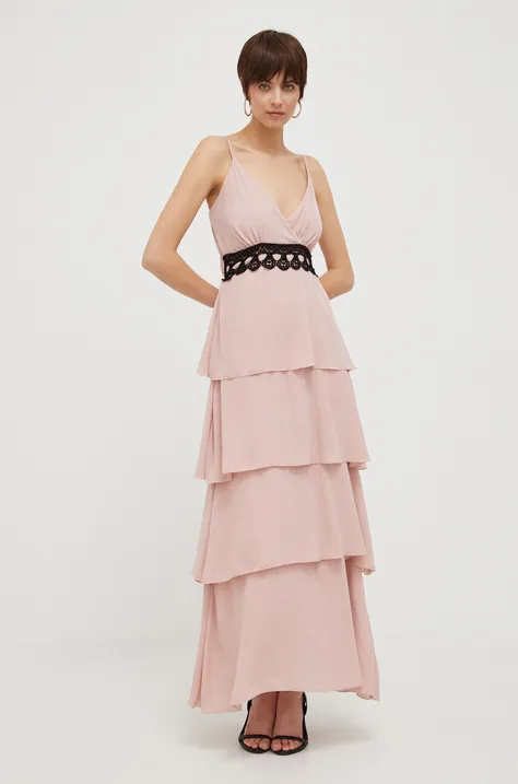 Платье Artigli цвет розовый maxi расклешённое