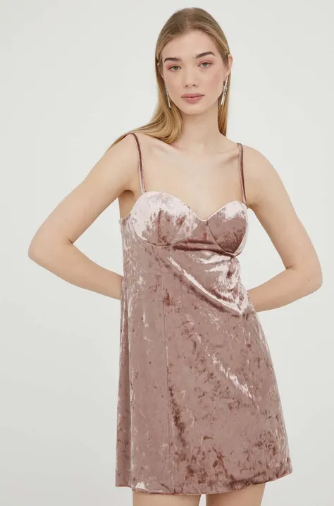Superdry ruha rózsaszín, mini, egyenes