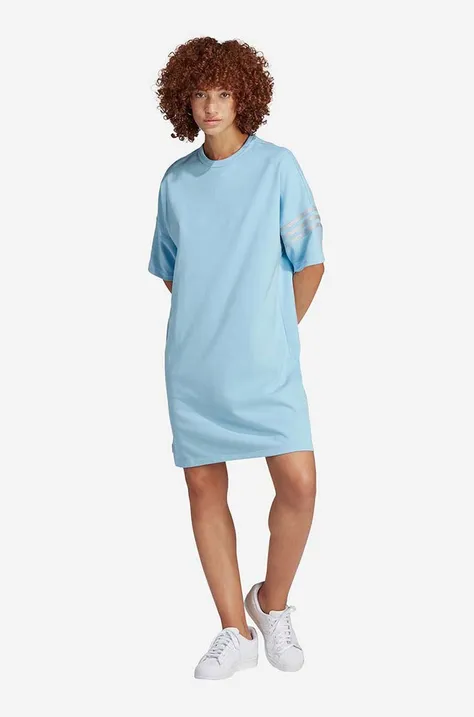 adidas Originals dress Adicolor Neuclassics Tee Dress blue color